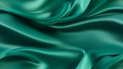 Emerald fabric magic. Gentle waves on a shiny surface. Celebrate design with style. Dive into luxury.