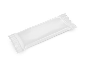 A Blank White Small Snack Pack - Front View Isolated on a white background