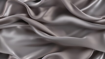 Obraz premium Grey satin narratives. Lustrous waves of beauty. Perfect for grand projects. A touch of sophistication.