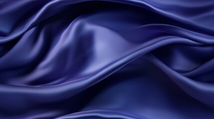 Fototapeta premium Indigo fabric radiance. Gentle wavy and deep. A backdrop for design dreams. Embrace the elegance.