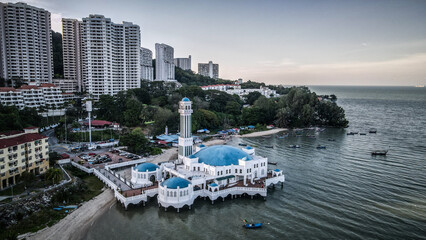 Fototapeta na wymiar The aerial view of Penang Island in Malaysia