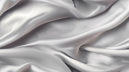 Obraz premium Whisper of platinum luxury. Silky fabric waves. The epitome of modern grace. Perfect for upscale designs.