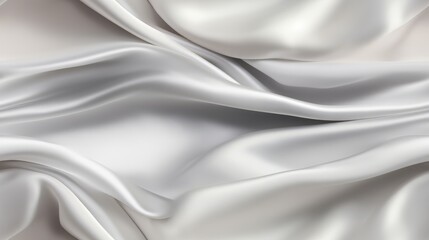 Obraz premium Platinum satin dreams. Luxurious waves. Timeless elegance. Ideal for sophisticated designs.