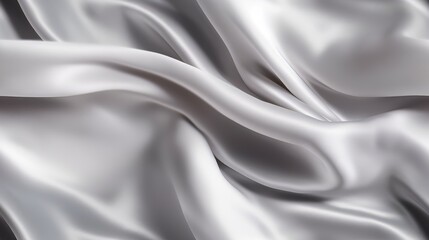 Fototapeta premium Satin dreams in lustrous platinum. Gentle waves on a reflective backdrop. A celebration of modern beauty. Perfect for designers.