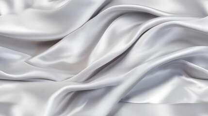 Obraz premium Platinum elegance in fabric. Gentle waves and shimmer. Celebrate with opulence. Embrace the luxury.