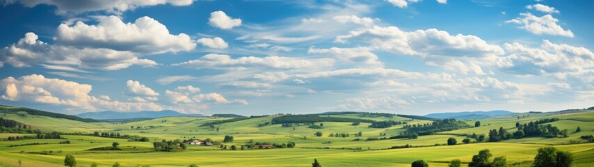 The rolling countryside, captured in stunning ultra-wide detail, sings a song of spring's renewal. 
