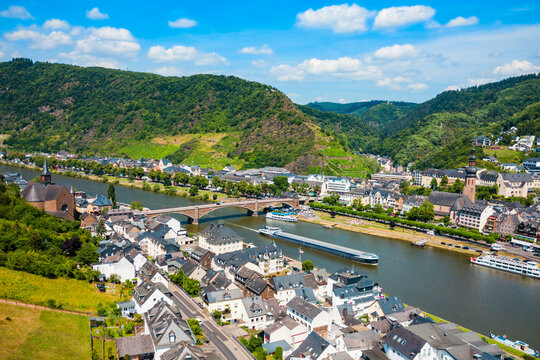 Cochem town aerial view, Germany