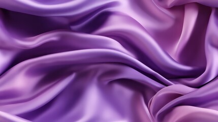 Fototapeta premium Purple satin panorama. Lustrous luxury. Perfect for sophisticated designs. Waves of regal beauty.