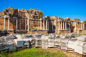 Nymphaeum in Side ancient city, Turkey