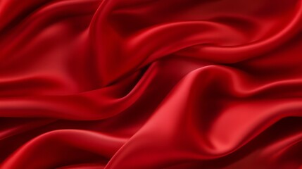 Obraz premium Red beauty. Waves of satin. Perfect for occasions. A touch of ardor.
