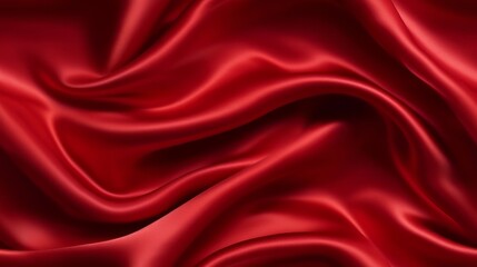 Fototapeta premium Red elegance. Gentle waves. Celebrate with luxury. Perfect for opulent designs.