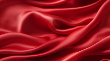 Obraz premium Red fabric glow. Waves of elegance. Design with ardor. Perfect for luxury projects.