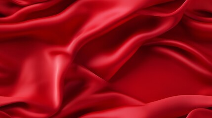 Obraz premium Mesmerizing red charm. Silky waves. Beauty of ardor. Perfect for vibrant designs.