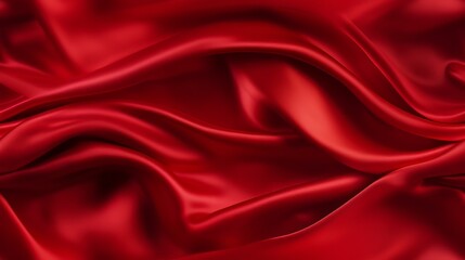 Obraz premium Waves of red elegance. Silky smooth. A designer's delight. Embrace the luxury.