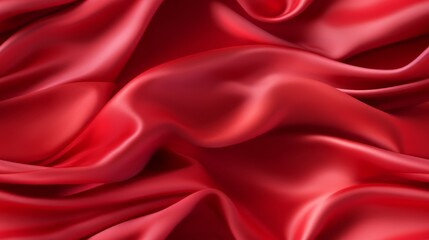 Obraz premium Red fabric glow. Gentle wavy. A backdrop for dreams. Embrace the elegance.