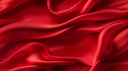 Red fabric tales. Gentle waves on a smooth surface. Luxury with a fiery touch. Perfect for sophisticated designs.
