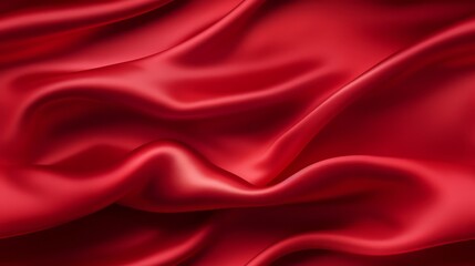 Red satin panorama. Lustrous luxury. Perfect for sophisticated occasions. Waves of fervent beauty.