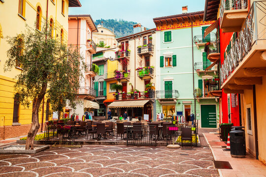 Malcesine town at Garda Lake