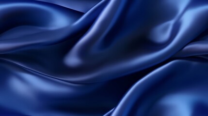 Fototapeta premium Royal blue beauty in every fold. Waves of satin elegance. Perfect for grand designs. A touch of sophistication.