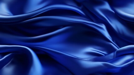 Obraz premium Royal blue elegance unfolds. Silky shiny and deep. A backdrop for design wonders. Embrace the sophistication.