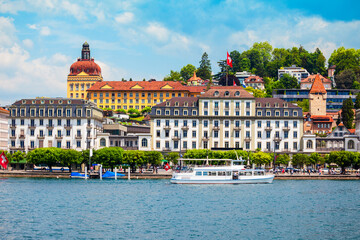 Tourist cruise boat, Lucerne Lake - 647854043