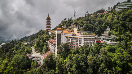 The aerial view of Genting Highlands in Malaysia