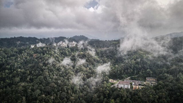 The aerial view of Fraser's Hill in Malaysia