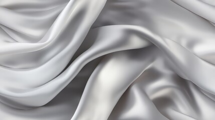 Obraz premium Silver beauty in every fold. Waves of satin elegance. Perfect for grand designs. A touch of sophistication.