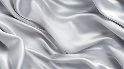Obraz premium Silver elegance in fabric. Gentle waves and shine. Celebrate design with luster. Perfect for luxury projects.