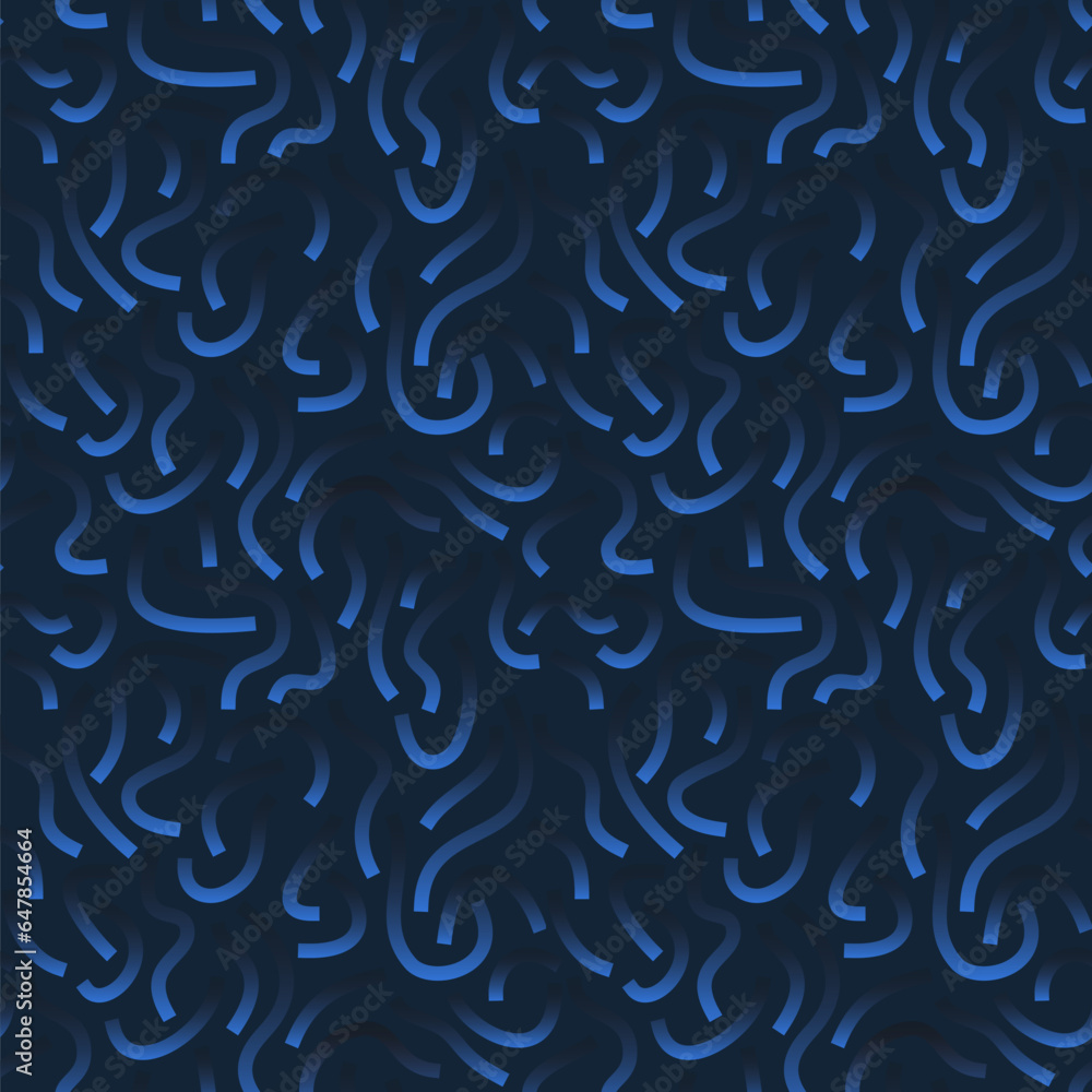 Poster Black and white gradient curved lines isolated on white background. Transparent Bold Squiggles.