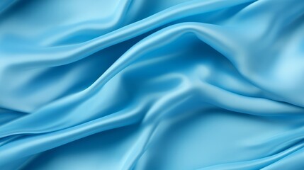 Sky blue satin panorama. Lustrous luxury. Perfect for sophisticated occasions. Waves of airy beauty.