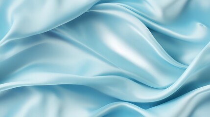 Obraz premium Glistening sky blue satin. Gentle waves of luxury. A backdrop for special occasions. Embrace the airy elegance.