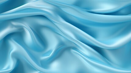 Obraz premium Sky blue beauty in every fold. Waves of satin elegance. Perfect for serene occasions. A touch of the heavens.