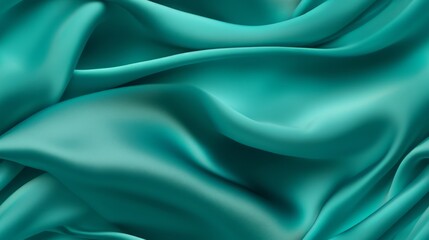 Fototapeta premium Waves of turquoise luxury. Silky and shimmering. A touch of elegance for projects. Embrace the coastal vibe.
