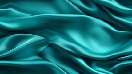Obraz premium Waves of turquoise elegance. Silky smooth and vibrant. A designer's delight. Embrace the luxury.