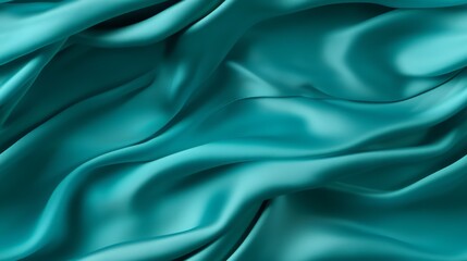 Fototapeta premium Waves of turquoise luxury. Silky and shimmering. A touch of elegance for projects. Embrace the coastal vibe.
