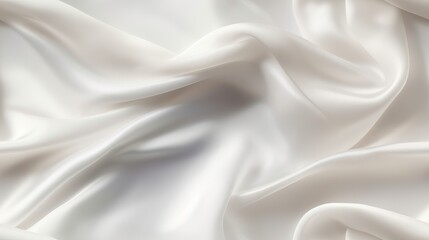 Naklejka premium White fabric majesty. Gentle waves on a shiny backdrop. Perfect for festive designs. A touch of sophistication.