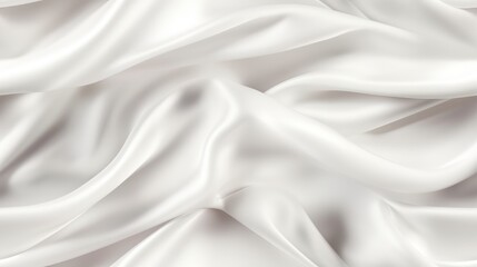 Naklejka premium White fabric luminance. Gentle wavy and pure. A backdrop for design dreams. Embrace the elegance.