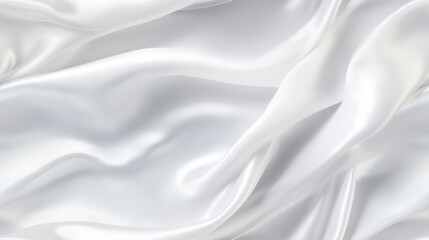 Obraz premium Waves of white luxury. Silky smooth satin. Perfect for elegant celebrations. A touch of classic sophistication.