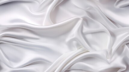 Fototapeta premium Glistening white satin. Gentle waves of luxury. A backdrop for special occasions. Embrace the classic elegance.