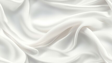 Obraz premium White fabric splendor. Gentle waves on a shiny surface. A touch of the classic. Embrace the luxury.