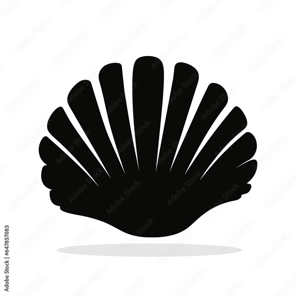 Poster oyster shell icon. shellfish icon isolated. seashell sign.