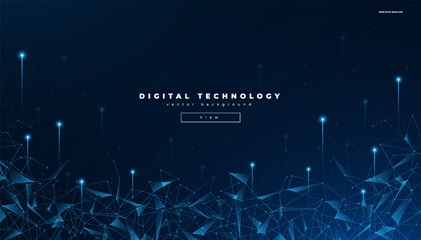 Digital technology vector banner