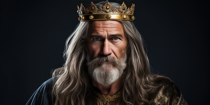 Regal Majesty  Crowned Medieval Monarch, Generative AI - Powered by Adobe