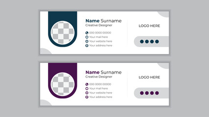 modern design email signature template for business