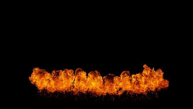 Super Slow Motion Shot of Flame Explosion Isolated on Black Background at 1000fps.