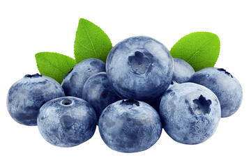 Blueberry isolated on white background, full depth of field - Powered by Adobe
