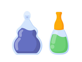 Set of perfume bottles vector concept