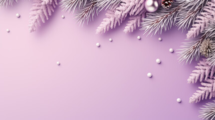 Light purple background with  xmas theme