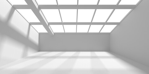 White Abstract Modern Architecture Interior Background